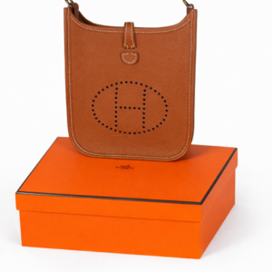 Hermès Evelyne TPM Gold Clemence Leather with Gold Hardware – Brand New Full Set