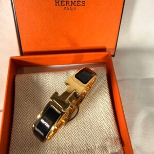 Hermès Clic H Bracelet PM – Gold Hardware with Black Enamel