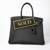 Hermes Birkin 25 Noir Togo sold