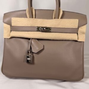 Hermès Birkin 25 – Gris Asphalt Swift with Palladium Hardware Full Set