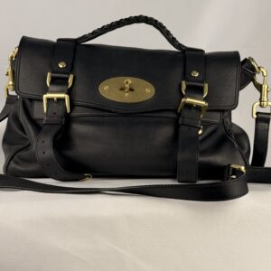 Mulberry Alexa – Midnight Blue Buffalo Leather with Brushed Gold Hardware