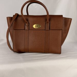 Mulberry Bayswater Tote – Oak Small Classic Grain Leather with Gold Hardware