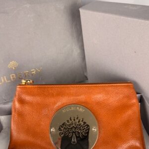 Mulberry Daria Leather Pouch Clutch (Full Set)