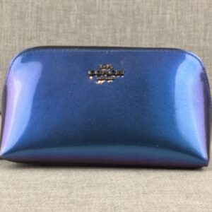 Coach Metallic Iridescent Cosmetic Pouch – Blue & Purple